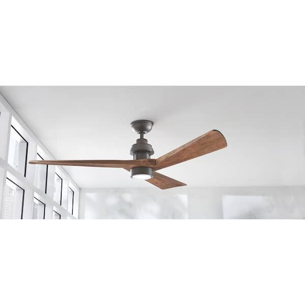 Fortston 60 in. Integrated LED Espresso Bronze Ceiling Fan with Light and Remote Control