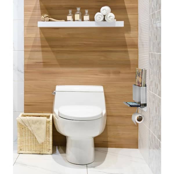 Open Box: Modern Overhang Bathroom Freestanding Toilet Paper Holder