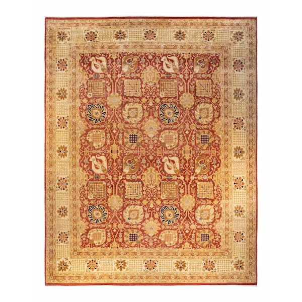 Solo Rugs Eclectic One-of-a-Kind Contemporary Orange 12 ft. 2 in. x 15 ft. 4 in. Floral Area Rug
