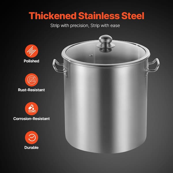 SVOPES 24 qt. Stainless Steel Stockpot, Commercial Grade Cooking