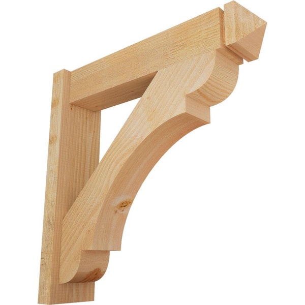 Ekena Millwork 6 in. x 26 in. x 26 in. Olympic Arts and Crafts Rough Sawn Douglas Fir Outlooker