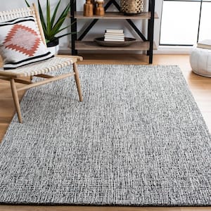 Abstract Black/Ivory 4 ft. x 6 ft. Speckled Area Rug