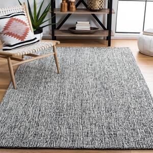 Abstract Black/Ivory 6 ft. x 6 ft. Speckled Square Area Rug