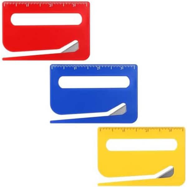 Unbranded 3pcs Envelope Openers with Sharp Blade & Scale & Magnifier Multi-Functional Package Opener Tools for Home Office Supply