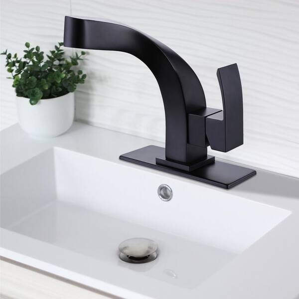 Single Hole Bathroom Faucet, Home Depot Black Matte Bathroom Sink Faucet