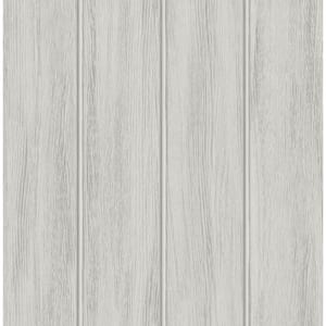 Weathered Grey Wood Panel Vinyl Peel and Stick Wallpaper Roll (Covers 30.75 sq. ft.)
