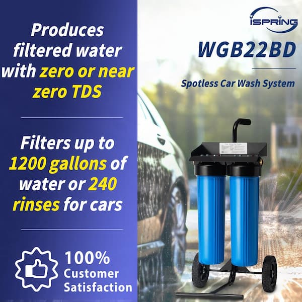 Spotless Water System for Car Wash, Deionized Water System, Spot Free Solutions for All Vehicles,Boats, Windows and More