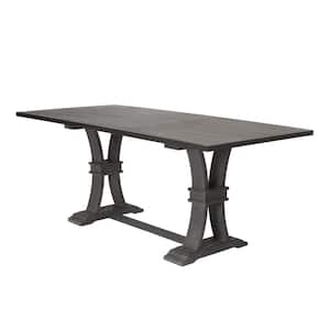 Fabiola 72 in. Rectangular Beige Wood Top Rustic Finish Dining Table