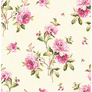 Adele Peony Paper Strippable Roll (Covers 56 sq. ft.)