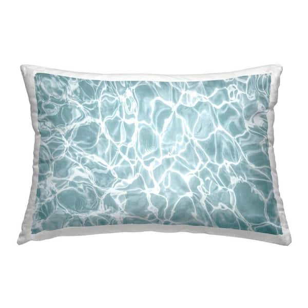 Stupell Industries Pool Ripples Abstraction Blue Abstract Polyester 14 in. x 20 in. Throw Pillow