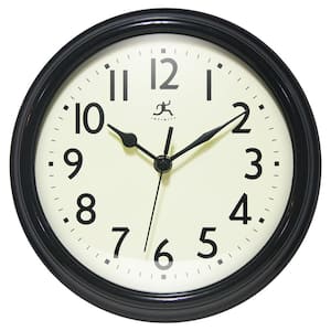 La Crosse Technology 12 in. Evelyn Brown Silent Sweeping Quartz Analog Wall  Clock 404-2630W - The Home Depot