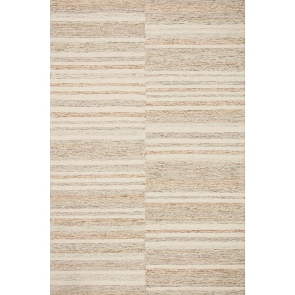 Loloi Chris Loves Julia Chris Ivory/Clay 18 in. x 18 in. Sample Modern Hand Tufted Wool Area Rug