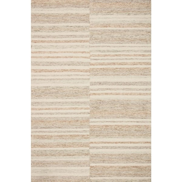 Loloi Chris Loves Julia Chris Ivory/Clay 11 ft. 6 in. x 15 ft. Modern Hand Tufted Wool Area Rug