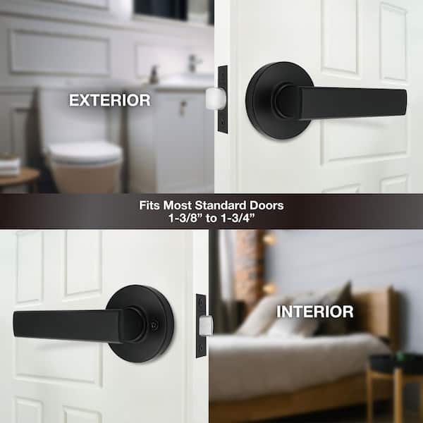 Defiant Westwood Matte Black Hall/Closet Door Handle with Round