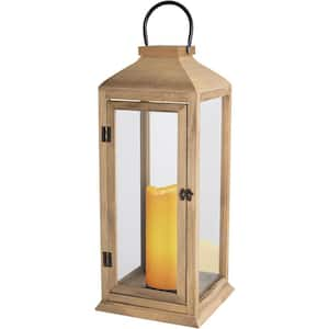 27.5 in. Outdoor Candle Lanterns Vintage Hanging Tower Large Lantern Metal Holder Garden Living Room Indoor Outdoor