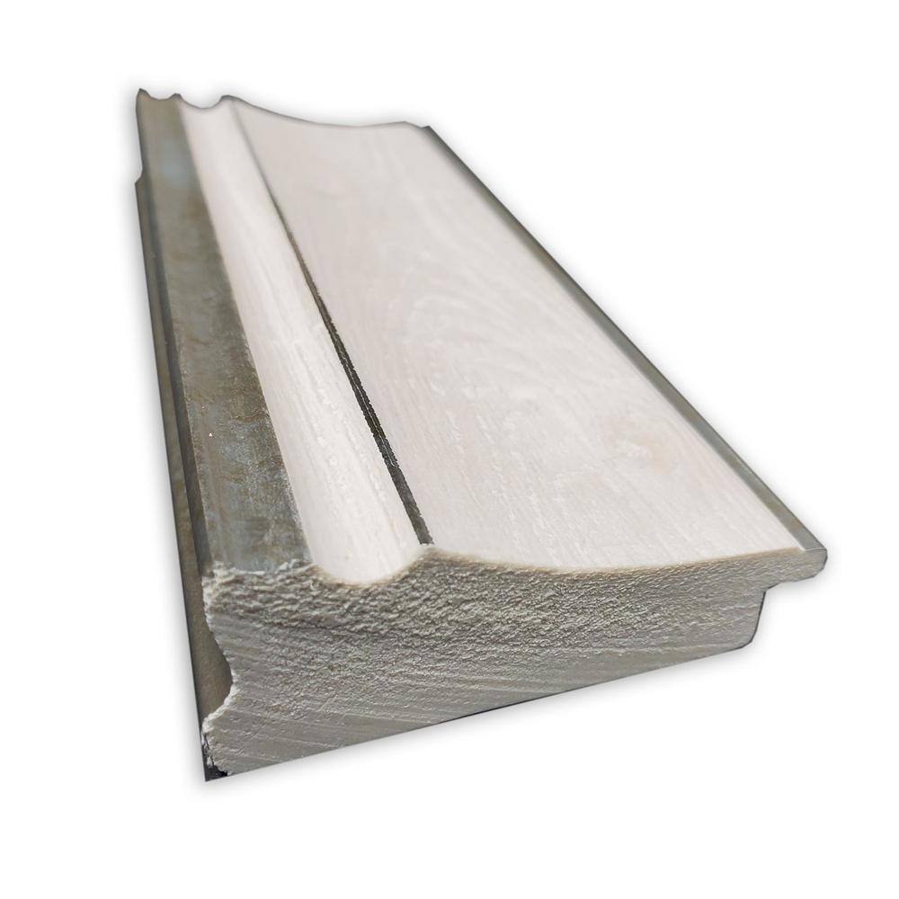 Elegant Silver Ridge 24.5" Square White Wash Wall Mirror