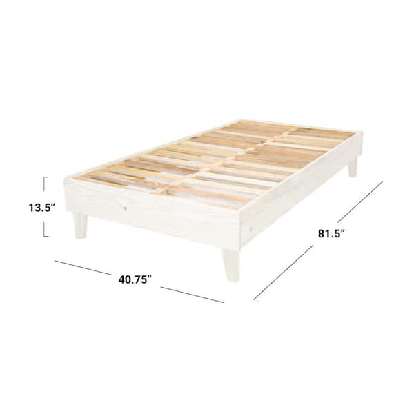 Eluxury Wooden White Wash Twin Xl, How To White Wash Wooden Bed Frame