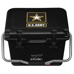 20 qt. Hard Sided Cooler US Army in Black