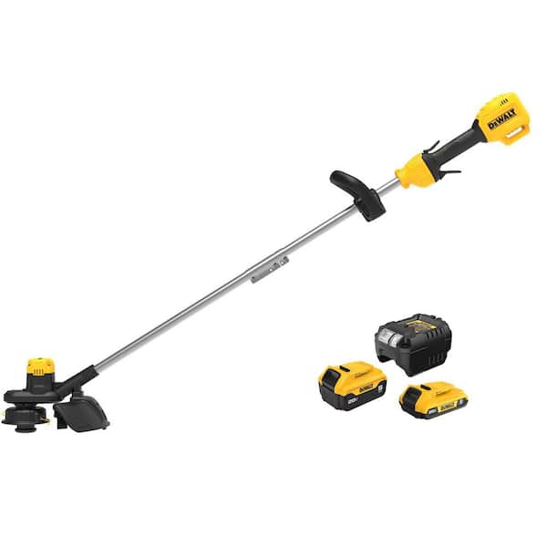 20V MAX Lithium-Ion 13 in. Cordless Battery Powered String Trimmer with 20V MAX 5 Ah and 2 Ah Battery Packs and Charger