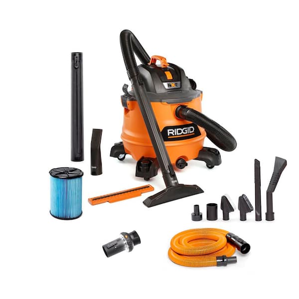 14 Gal. 6.0 Peak HP NXT Shop Vacuum HD1401 Wet Dry Vac with Fine Dust Filter, Accessories, Car Cleaning Kit and LED Cuff