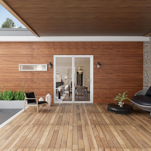 60 in. x 80 in. Left Swing/Outswing Double Tempered Glass White Aluminum Folding Patio Door