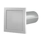 Everbilt 4 in. Heavy Duty Exhaust Hood Single Louver in White VTH0006 ...