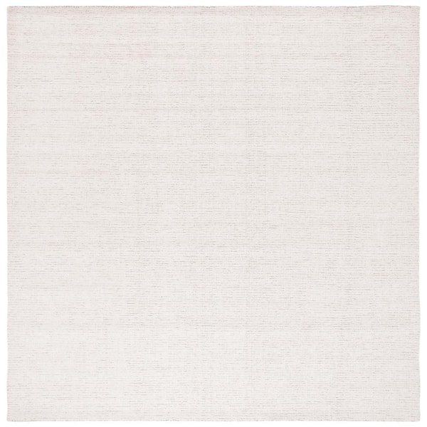 Abstract Ivory/Beige 4 ft. x 4 ft. Speckled Square Area Rug