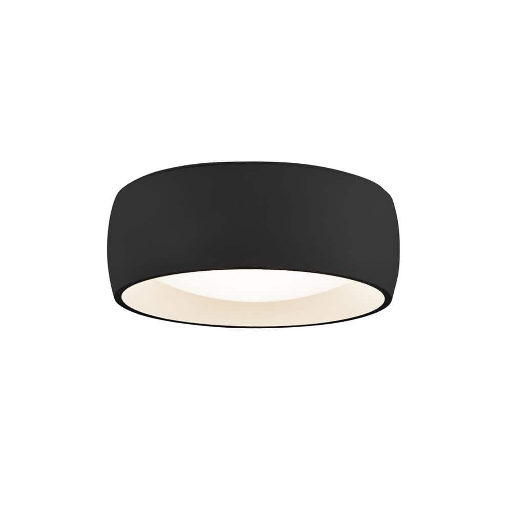 Savile 4 in. 1 Light 9-Watt Black Integrated LED Flush Mount price history on PriceWatchPro