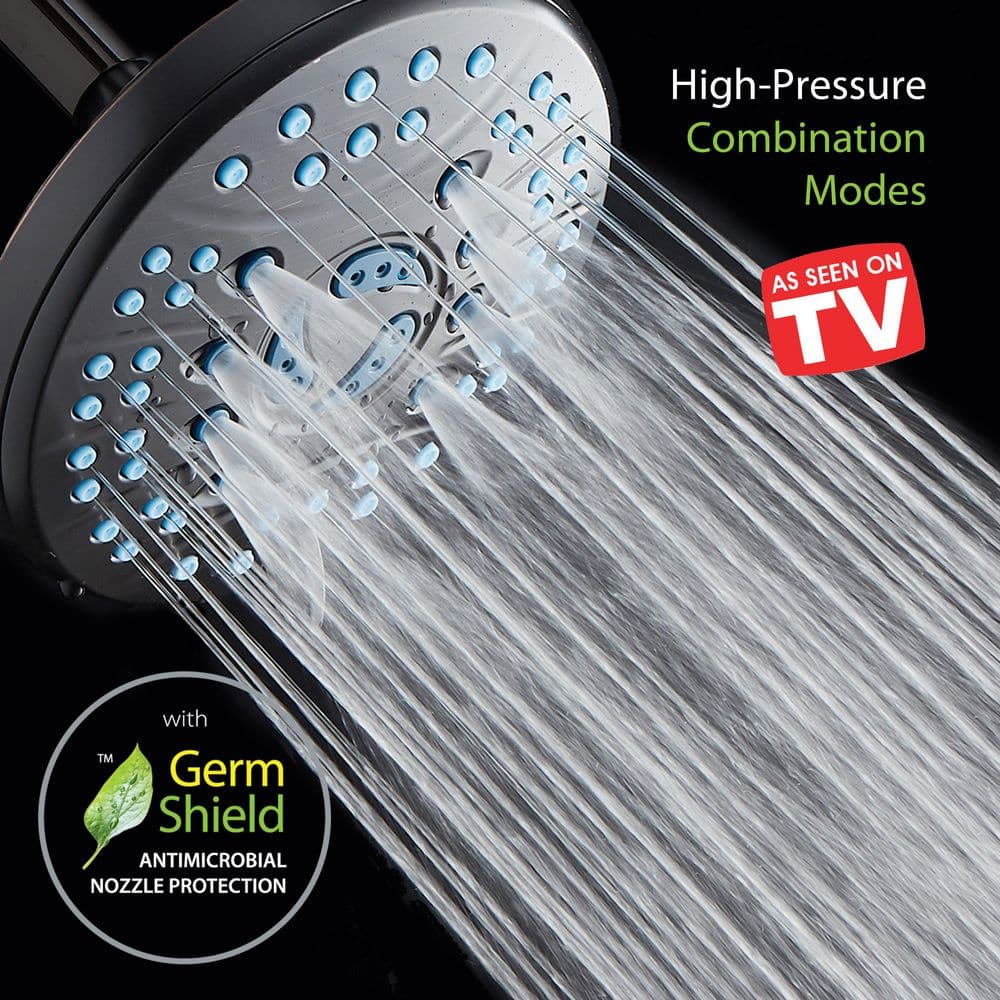 Oil-Rubbed Bronze 6-Setting Round Rainfall Shower Head