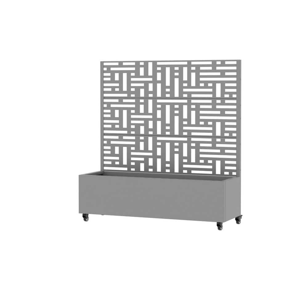 47 in. H x 47 in. W Metal Planter Box with Galvanized Trellis& Wheels Garden Bed with Drainage Holes price history on PriceWatchPro
