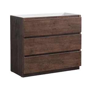 Lazzaro 39.30 in. Modern Bath Vanity Cabinet Only in Rosewood