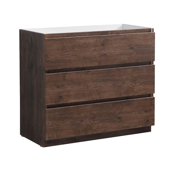 Fresca Lazzaro 39.30 in. Modern Bath Vanity Cabinet Only in Rosewood