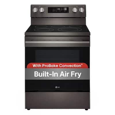 30 in. 5 Element Slide-In Free Standing Range in Black Stainless Steel