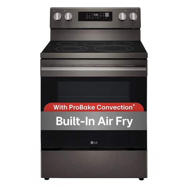 30 in. 5 Element Slide-In Free Standing Range in Black Stainless Steel