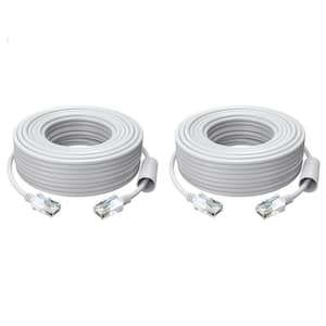 100 ft. High Speed Cat5e Ethernet Cable Network RJ45 Wire Cord for POE Security Cameras, Router, Computer (2-Pack)