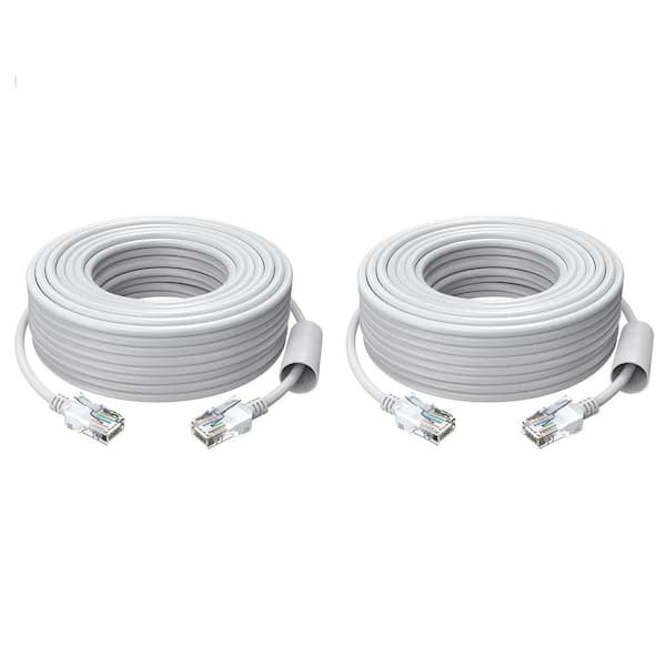 ZOSI 100 ft. High Speed Cat5e Ethernet Cable Network RJ45 Wire Cord for POE Security Cameras, Router, Computer (2-Pack)