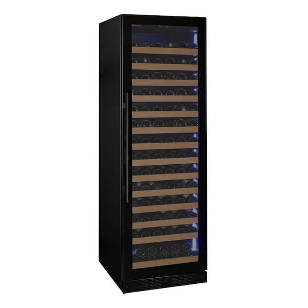 Allavino Reserva Series 163 Bottle 71 in. Tall Single Zone Digital Wine Cellar Cooling Unit in Black Glass with Right Hinge