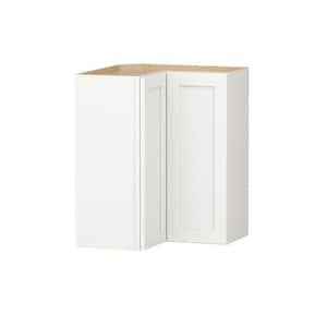 Shaker Full Overlay 24 in W 12 in D 30 in H Plywood Assembled Wall Corner Easy Reach Kitchen Cabinet in Linen White