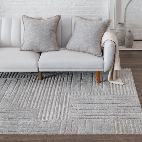 Intercept Light Gray 7 ft. x 9 ft. Area Rug