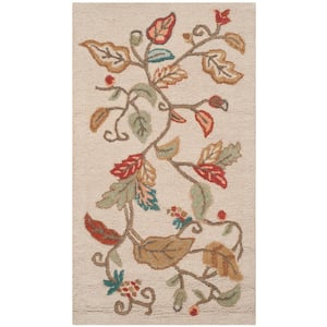 Martha Stewart Persimmon Red Doormat 3 ft. x 4 ft. Floral Area Rug