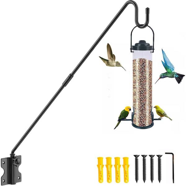 Unbranded Wall Mount Heavy Duty Deck Hook-28 in. Extended Reach Plant Hangers Outdoor Black Iron
