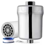 15-Stage Never Clog High Output Universal Shower Filter with Replaceable Cartridge, Chrome