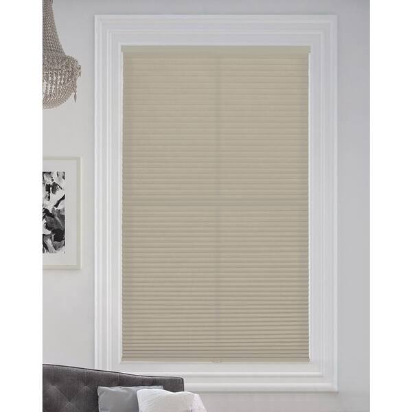 BlindsAvenue Misty Gray Cordless Light Filtering Fabric Cellular Shade 9/16 in. Single Cell 27.5 in. W x 48 in. L