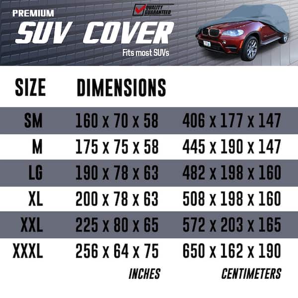 FH Group 175 in. x 75 in. x 58 in. MEDIUM Non-Woven Water Resistant SUV  Cover DMC502SUV-M The Home Depot