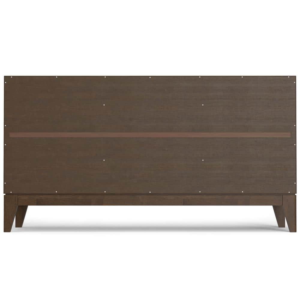 Harper Walnut Brown Solid Hardwood Mid Century Modern Sideboard Buffet