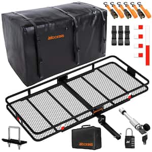 70 in. x 30 in. x 6 in. Foldable Hitch Cargo Carrier with 500 lbs. Capacity - Includes 40 cu. ft. Waterproof Cargo Bag