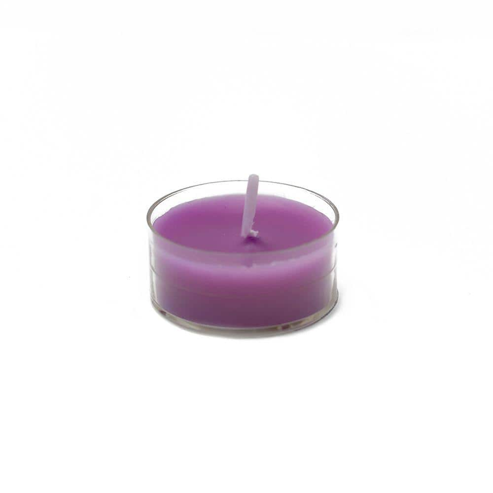 purple tea lights