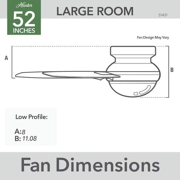 Hunter Minimus 52 in. Integrated LED Indoor Brushed Nickel Ceiling 