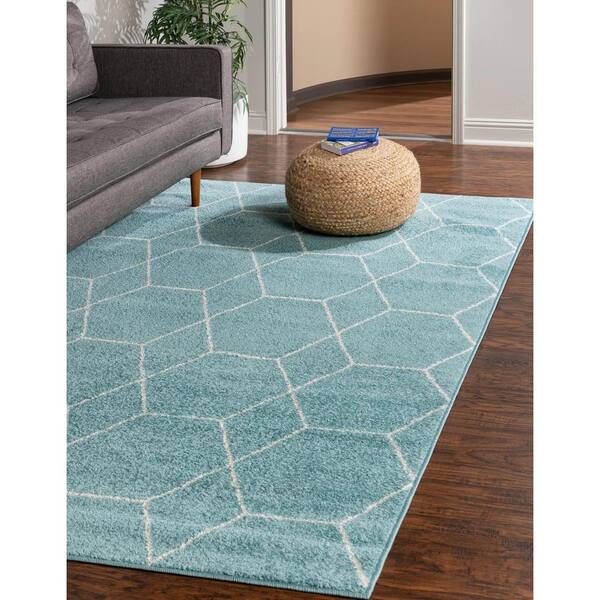 Trellis Frieze Light Doormat 3 ft. x 5 ft. Geometric Area Rug