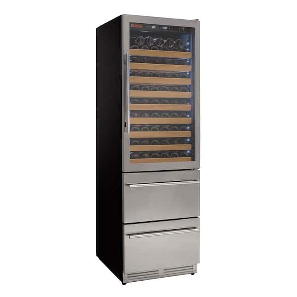 Digital Single Zone Wine Cellar Cooling Unit in Stainless Steel with Refrigerated Drawers